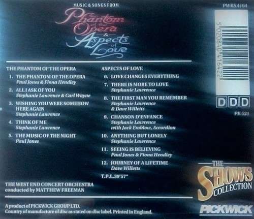 Lloyd Webber: Phantom of the Opera and Aspects of Love (extracts)