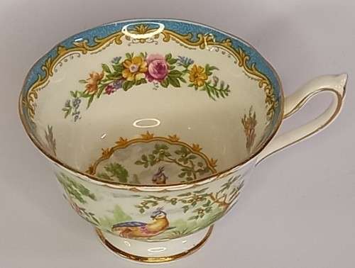 Royal Albert `Chelsea Bird` (Turquoise) Trio *RARE*