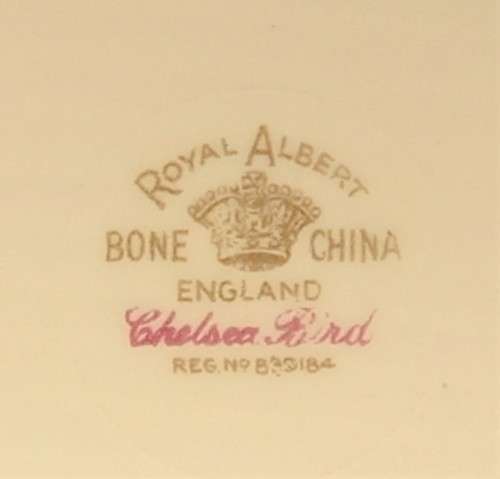 Royal Albert `Chelsea Bird` (Turquoise) Trio *RARE*