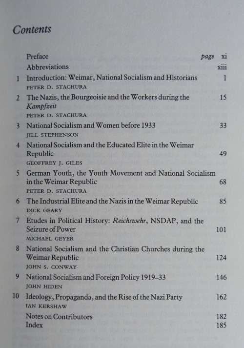 Peter D. Stachura, The Nazi Machtergreifung