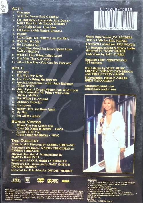 Barbra Streisand: The Concert (DVD)