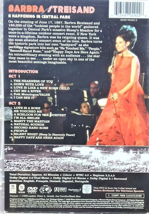 Barbra Streisand: A Happening in Central Park (DVD)