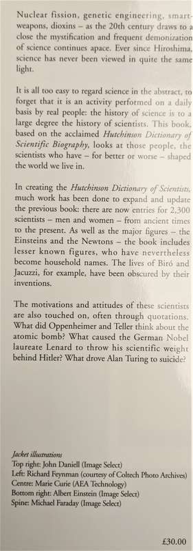 The Hutchinson Dictionary of Scientists