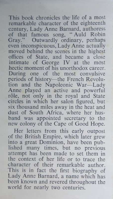 2 x books on Lady Anne Barnard