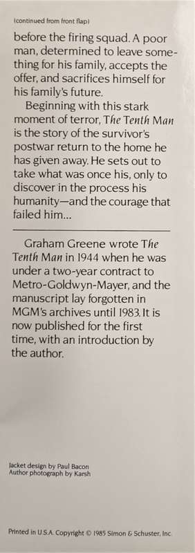 Graham Greene, The Tenth Man (1st edition)
