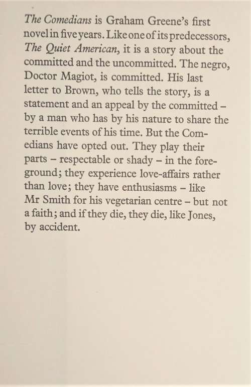 Graham Greene, The Comedians (1st edition)