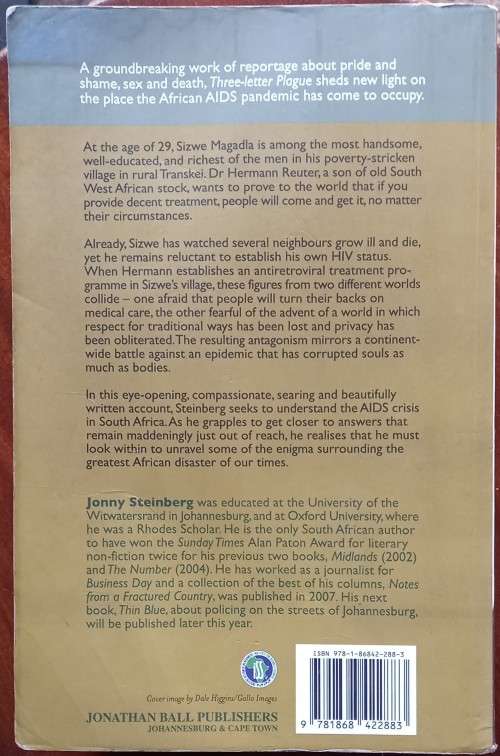 Jonny Steinberg, Three-Letter Plague