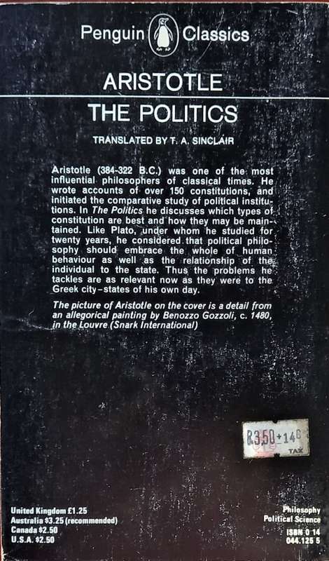 Aristotle, The Politics (Penguin)