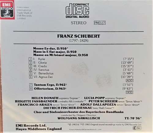 Schubert: Mass D 950, Offertorium, Tantum Ergo