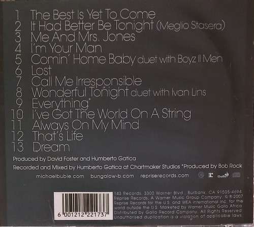 Michael Buble: Call Me Irresponsible (CD)