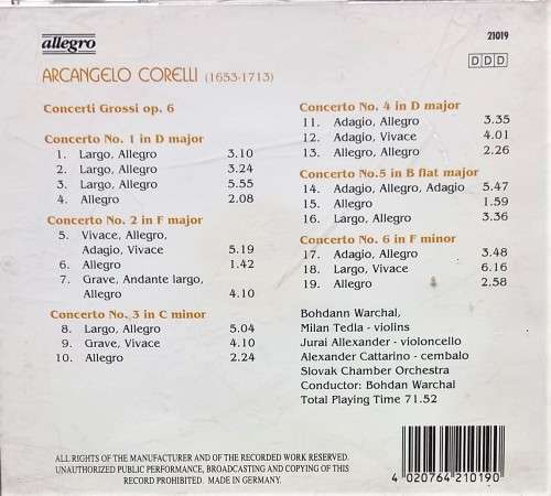 Corelli: Concerti Grossi, op. 6 nos. 1-6 (CD)