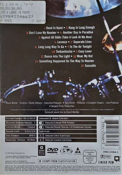 Phil Collins: Live and Loose in Paris (DVD)