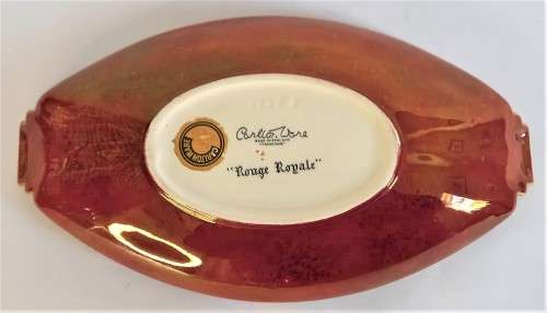 Carlton Ware `Rouge Royale` Chinoiserie Boat Dish