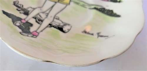 Royal Albert `Grass Widow? Golf` Saucer (2 available)