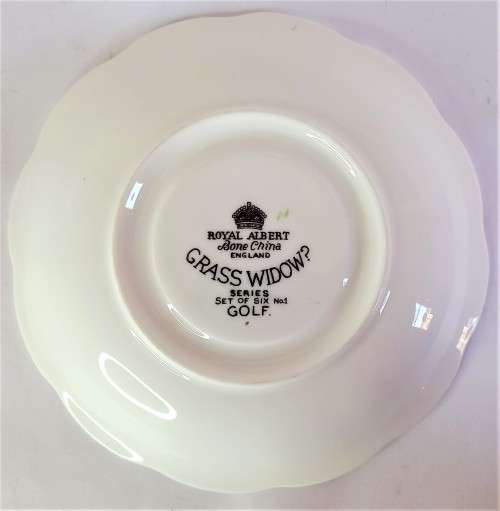 Royal Albert `Grass Widow? Golf` Saucer (2 available)