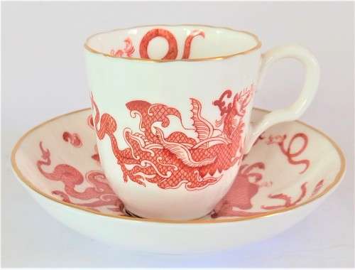 Royal Worcester `Chinese Dragon` Coffee Duo (2 available)
