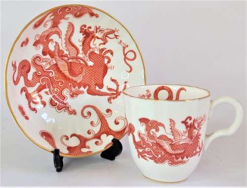 Royal Worcester `Chinese Dragon` Coffee Duo (2 available)