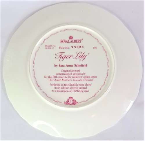 LE Royal Albert `Tiger Lily` Display Plate