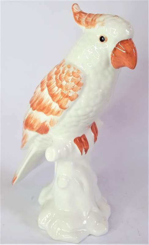 Large Italian Ceramic Parrot Figurine