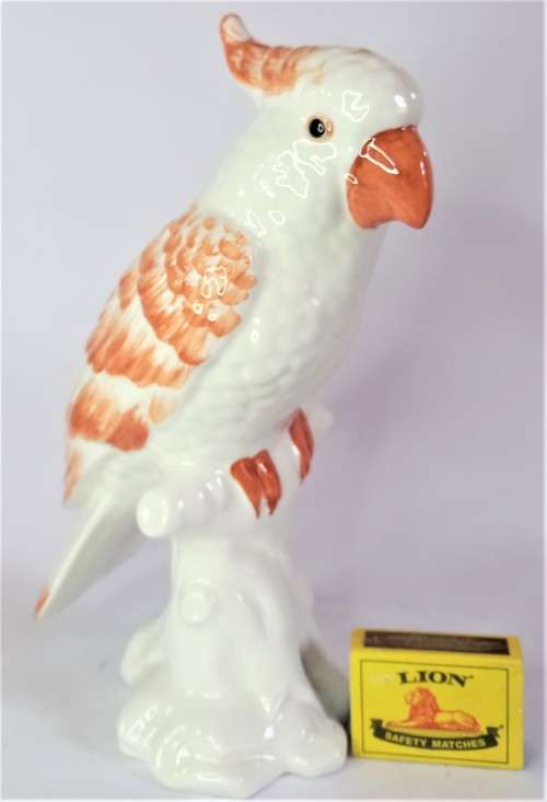 Large Italian Ceramic Parrot Figurine