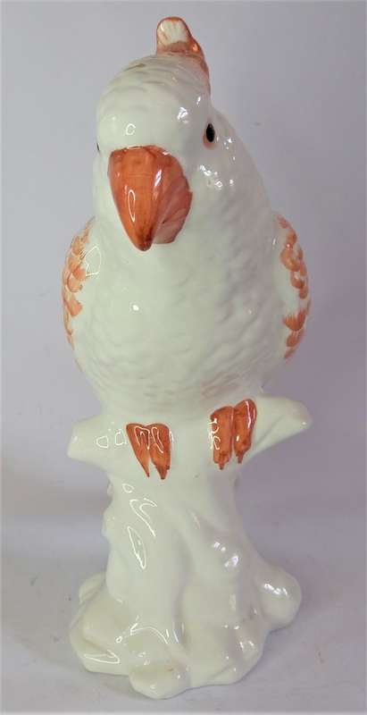 Large Italian Ceramic Parrot Figurine
