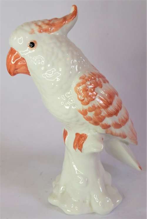 Large Italian Ceramic Parrot Figurine