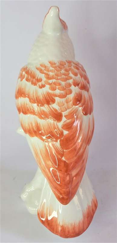 Large Italian Ceramic Parrot Figurine