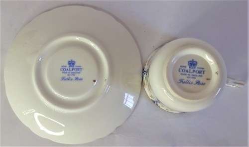 Coalport `Trellis Rose` Coffee Duo (2 available)