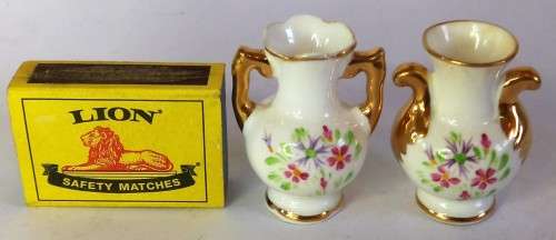 2 x Arthur Bowker Miniature Vases