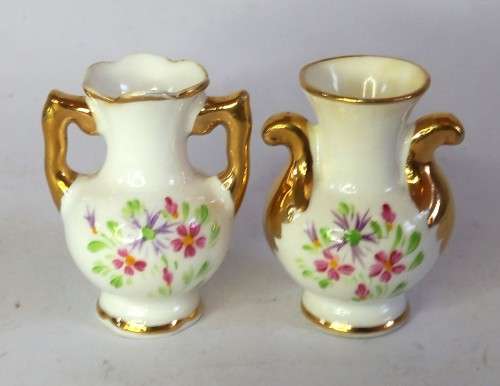 2 x Arthur Bowker Miniature Vases