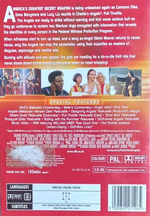 Charlie`s Angels Full Throttle (DVD)
