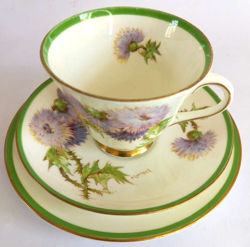 Royal Doulton `Glamis Thistle` Trio (2 available)