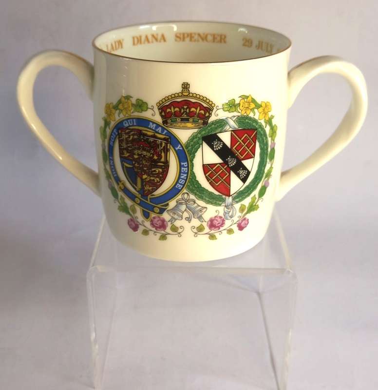 Crown Staffordshire `Royal Wedding` Loving Cup