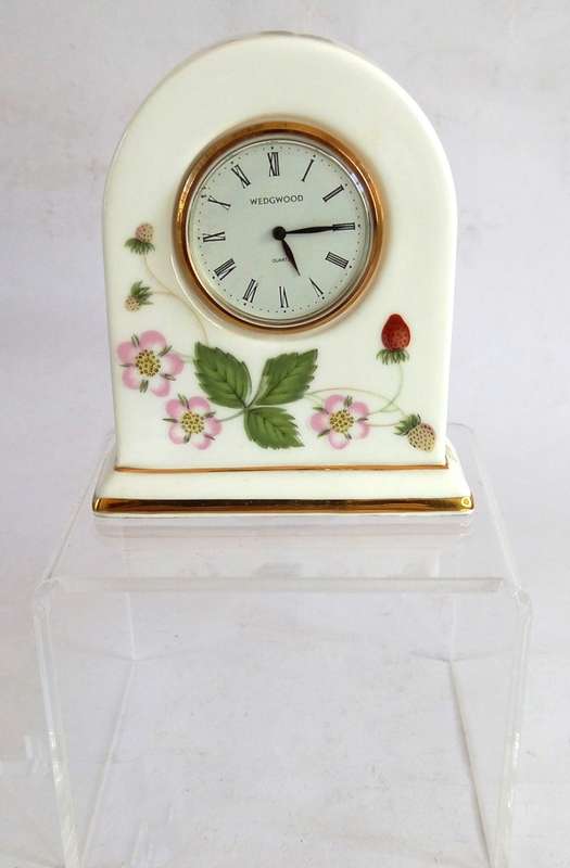 Wedgwood `Wild Strawberry` Porcelain Clock *RARE*