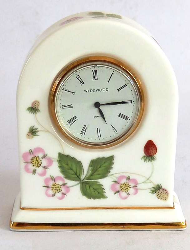 Wedgwood `Wild Strawberry` Porcelain Clock *RARE*