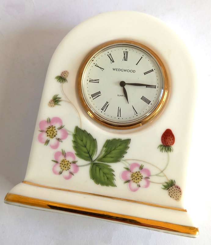 Wedgwood `Wild Strawberry` Porcelain Clock *RARE*