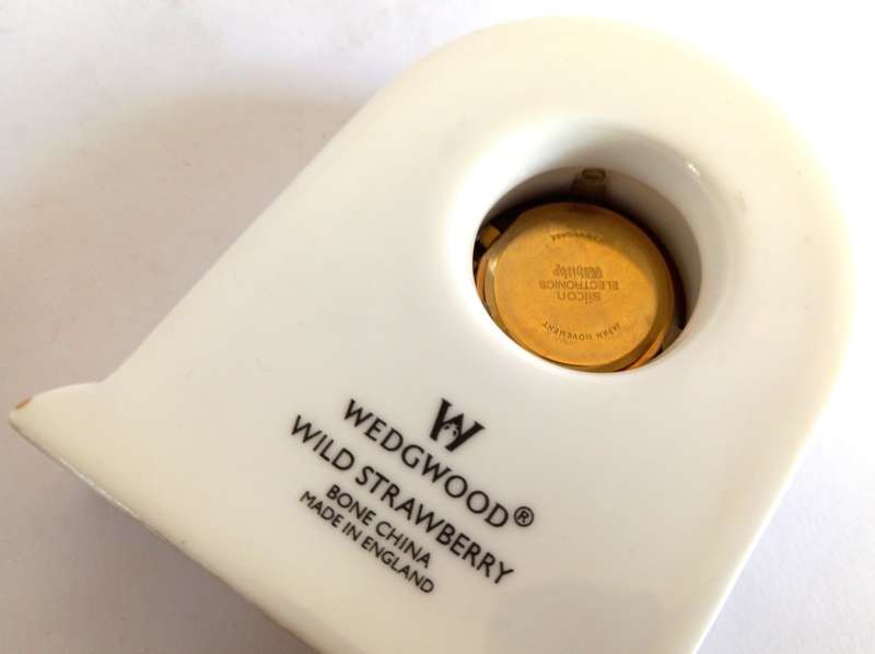 Wedgwood `Wild Strawberry` Porcelain Clock *RARE*