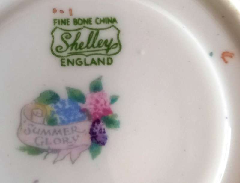 Shelley `Summer Glory` Demitasse Duo