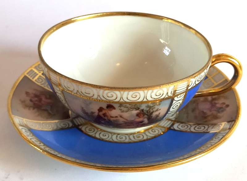 Czechoslovakian FSK Demitasse Tea Duo