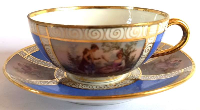 Czechoslovakian FSK Demitasse Tea Duo