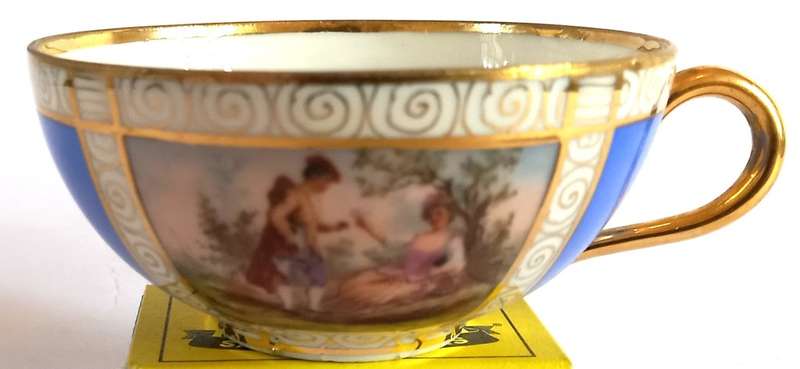 Czechoslovakian FSK Demitasse Tea Duo