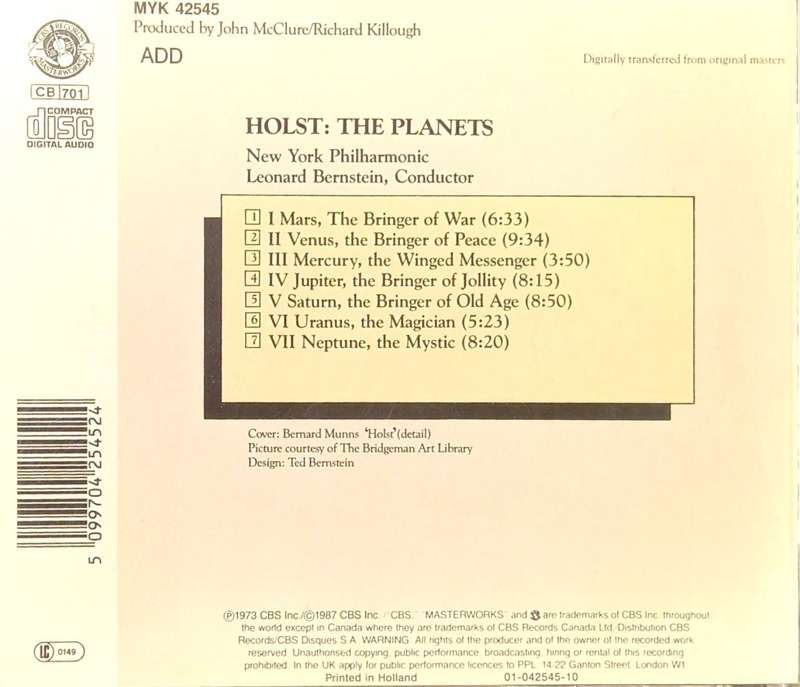 Holst: The Planets (Bernstein)