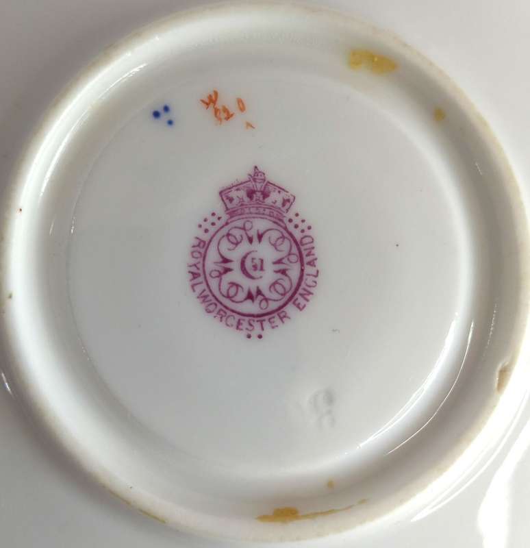 Antique Royal Worcester Coffee Duo