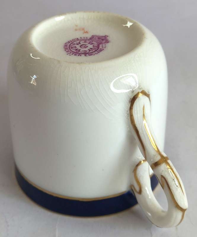 Antique Royal Worcester Coffee Duo