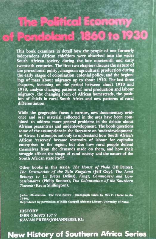 William Beinart, The Political Economy of Pondoland, 1860 to 1930