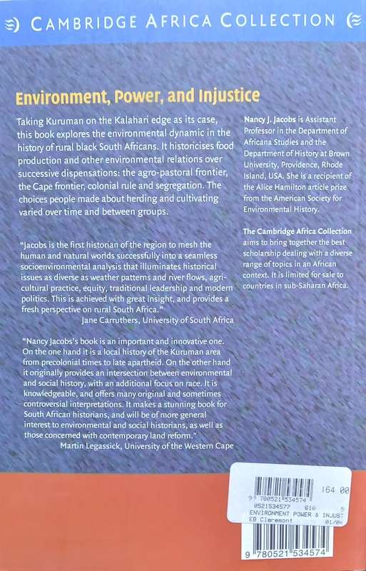 Nancy Jacobs, Environment, Power and Injustice: A South African History