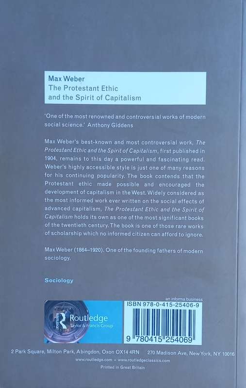 Max Weber, The Protestant Ethic and the Spirit of Capitalism