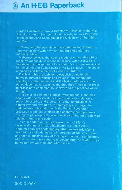Jurgen Habermas, Theory and Practice