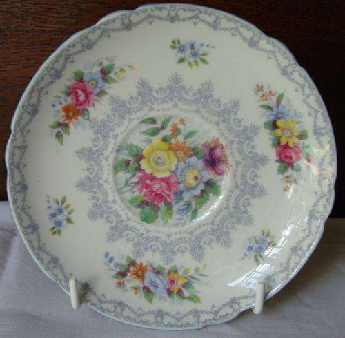 Set of 6 Shelley "Crochet" Saucers