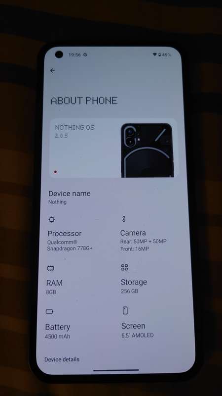 Nothing Phone 1 - 8GB, 256GB